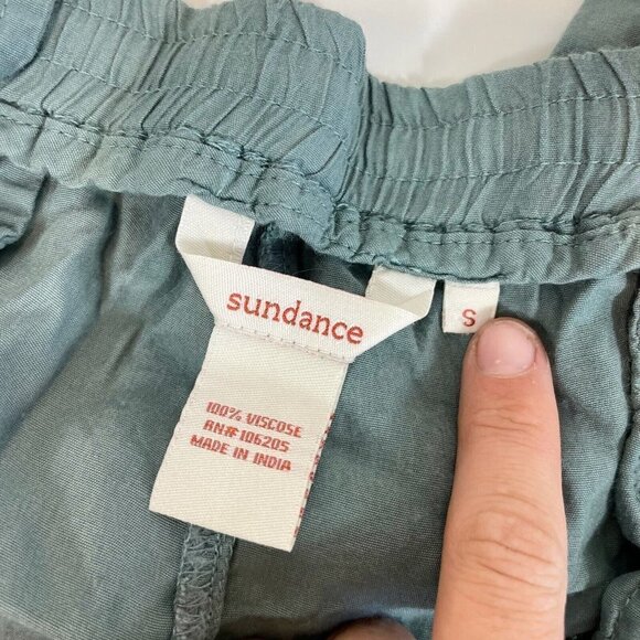 Sundance Womens Drawstring Casual Jogger Pants Green Size S Zipped Hem Mid Rise - Picture 4 of 11